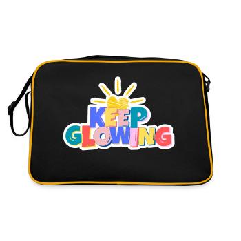 Keep Glowing - Retro Bag - black/gold - Back