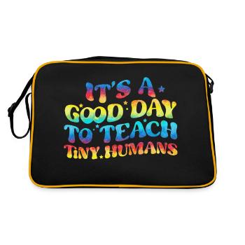 Lehramt Grundschule Lehramt Lehramt - Retro Tasche - Schwarz/Gold - Hinten