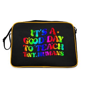 Lehramt Grundschule Lehramt Lehramt - Retro Tasche - Schwarz/Gold - Hinten