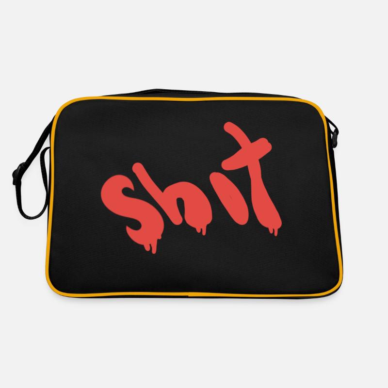 Scheisse text in rot Retro Tasche