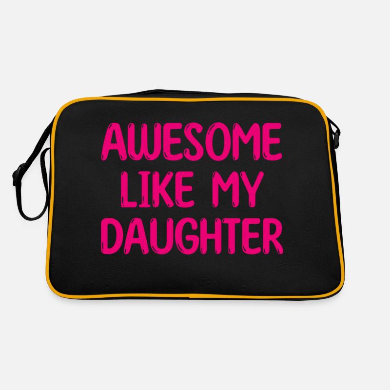 AWESOME LIKE MY DAUGHTER - Geschenk Mutter Vater Retro Tasche