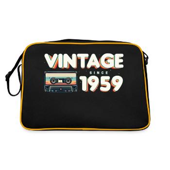 Rétro Vintage 1959 Nostalgique Anniversaire Hommes Femmes - Sac Retro - noir/or - Dos