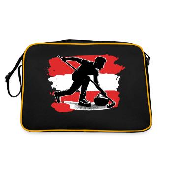 Austria Flag Curling - Retro Bag - black/gold - Back