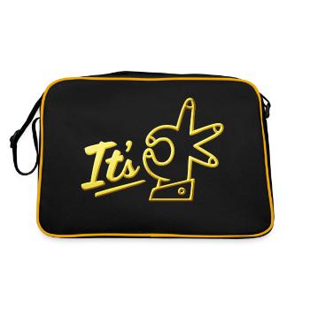Es ist ok Zitate positiv Zitat niedlich Liebe Positivität - Retro Tasche - Schwarz/Gold - Hinten