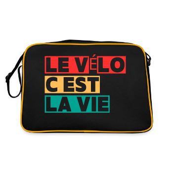 Cycling is life,Cycling,Cyclist,Cycling - Retro Bag - black/gold - Back