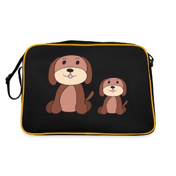 chiens père fils - Sac Retro - noir/or - Dos