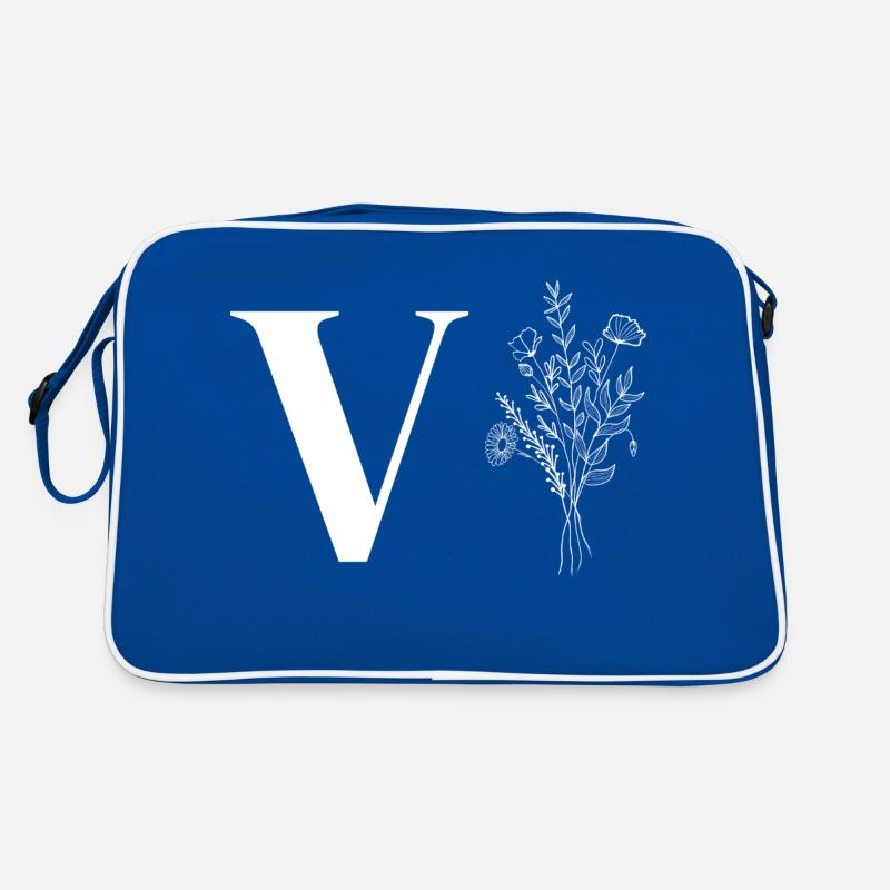 Minimalistische Blumen Retro Tasche
