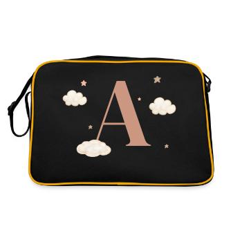 Lettre a nuages étoiles - Sac Retro - noir/or - Dos