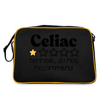 Celiac Disease Sarcastic Funny quote - Retro Bag - black/gold - Back