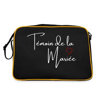 Témoin de la mariée cœur rouge - Sac Retro - noir/or - Dos