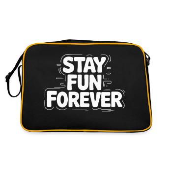 RESTEZ AMUSANT POUR TOUJOURS - Sac Retro - noir/or - Dos