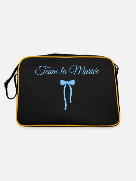 Team The Bride Blue Bow - Retro Bag - black/gold - Back