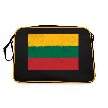 Drapeau de la Lituanie - Sac Retro - noir/or - Dos