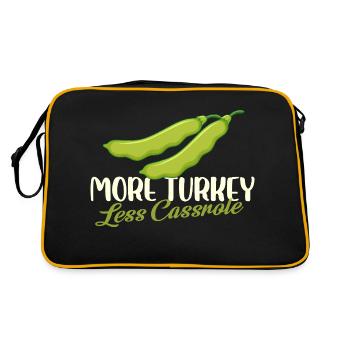 Plus de dinde moins de design de casserole - Sac Retro - noir/or - Dos