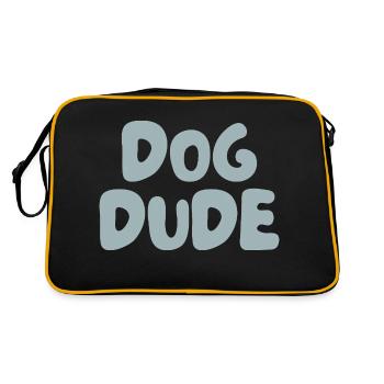 Dog Dude – chemise cool pour les types de chiens - Sac Retro - noir/or - Dos