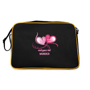 Wunder - Retro Tasche - Schwarz/Gold - Hinten