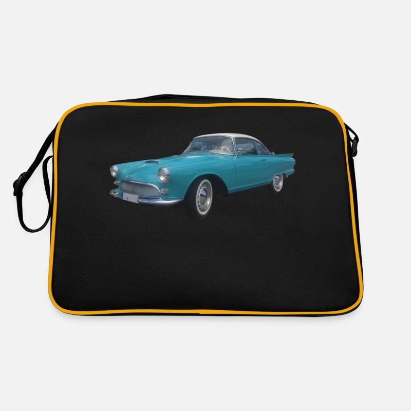 Oldtimer - Retro Tasche - Schwarz/Gold