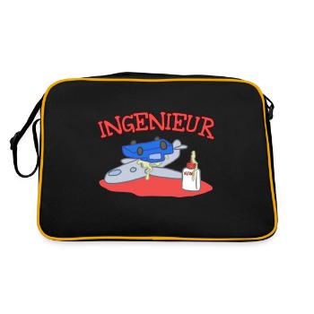 My child is ... Engineer - Retro Bag - black/gold - Back