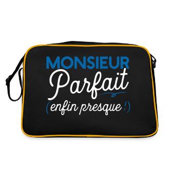 Monsieur parfait cadeau humour - Sac Retro - noir/or - Dos