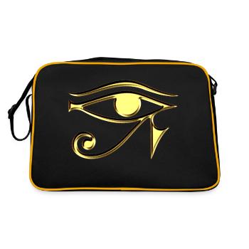 Eye of Horus / udjat - right eye - sun eye / - Sac Retro - noir/or - Dos