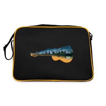 guitar/forest - Retro Bag - black/gold - Back