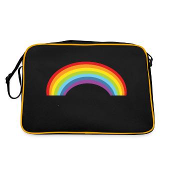 rainbow cool lgbt gay homo retro - Retro Bag - black/gold - Back