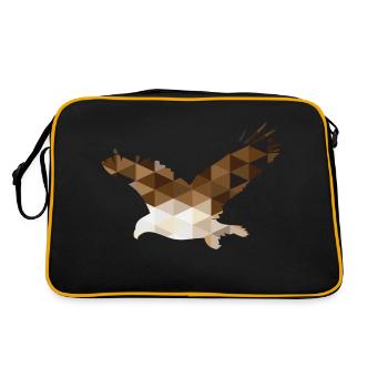 Geometric Eagle - Retro Bag - black/gold - Back