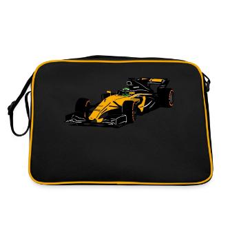 Racecar - Rennauto - Retro Tasche - Schwarz/Gold - Hinten