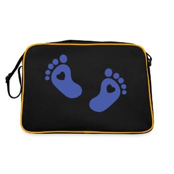 Pieds de bébé Pied de bébé bleu - Sac Retro - noir/or - Dos