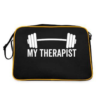 Barbell My Therapist - Retro Bag - black/gold - Back