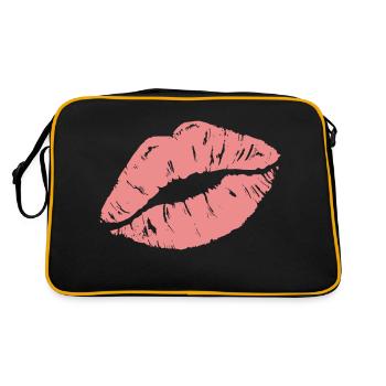 Print « Kiss My Lips » - Sac Retro - noir/or - Dos