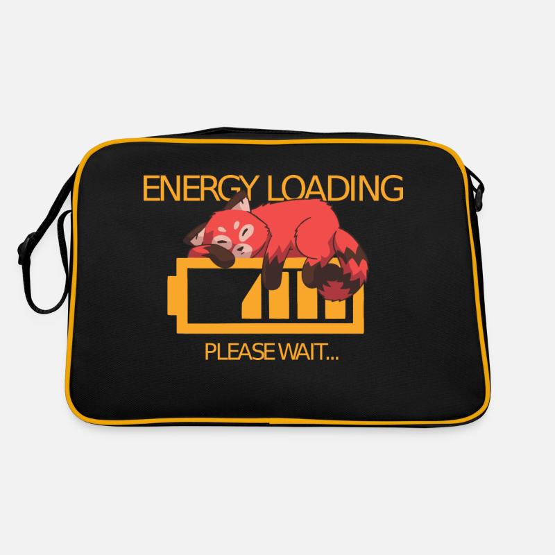 Low energy red panda sleeping comic Retro Bag