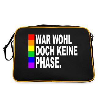 War wohl doch keine Phase - Retro Tasche - Schwarz/Gold - Hinten