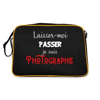 laisse-moi passer je suis photographe - Sac Retro - noir/or - Dos