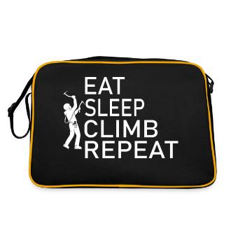 Bouldern Klettern Climbing - Retro Tasche - Schwarz/Gold - Hinten