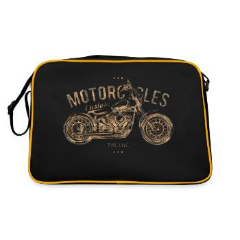 Motorcycles Gear Shift Gear born to ride - Retro Bag - black/gold - Back
