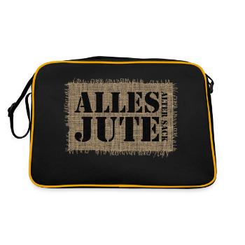 Jutesack - Retro Tasche - Schwarz/Gold - Hinten