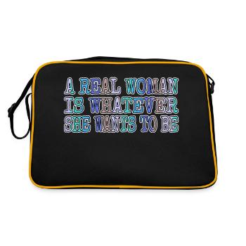 abortion is healthcare activism birthday - Retro Bag - black/gold - Back