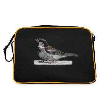 Sparrow Bird - Retro Bag - black/gold - Back