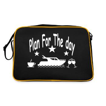 Boot - Retro Tasche - Schwarz/Gold - Hinten