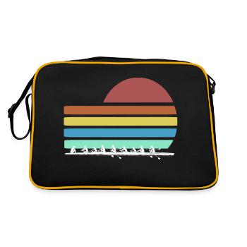 Retro Sunset Team & Crew Rowing T-Shirt Present - Retro Bag - black/gold - Back