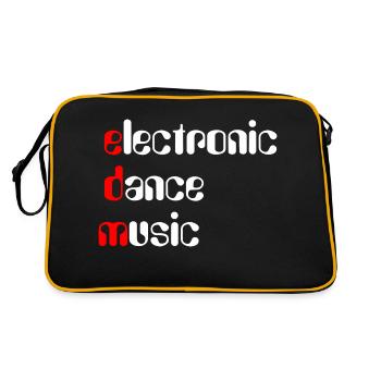 EDM Electronic Dance Music - Retro Tasche - Schwarz/Gold - Hinten
