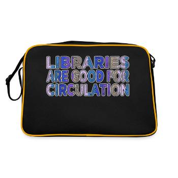 funny art typography love inspirational - Retro Bag - black/gold - Back
