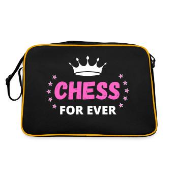 CHESS FOR EVER - Sac Retro - noir/or - Dos