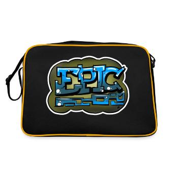 Lettrage Graffiti Épique - Sac Retro - noir/or - Dos