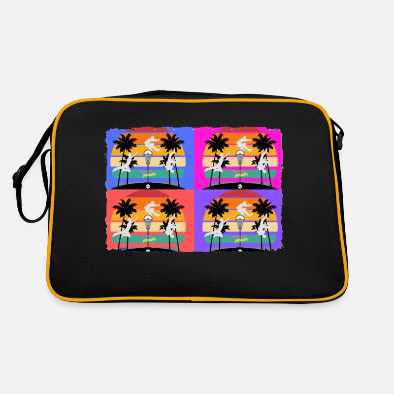 Obstacle course vs obstacle parking meter - Retro Bag - black/gold