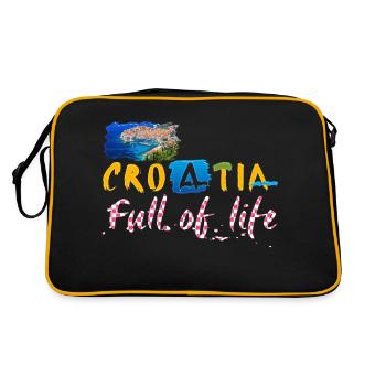 Croatie Croate Hrvatska Croatie Croates Croates Croates - Sac Retro - noir/or - Dos