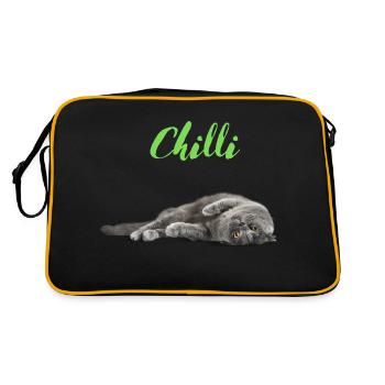 Chilli - Retro Tasche - Schwarz/Gold - Hinten
