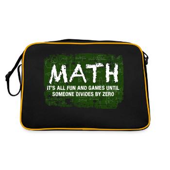 Math It's All Fun And Games Until Someone Divides - Retro Bag - black/gold - Back