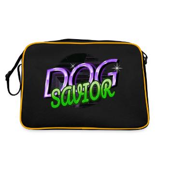 l’amour des chiens contre la cruauté envers les animaux - Sac Retro - noir/or - Dos